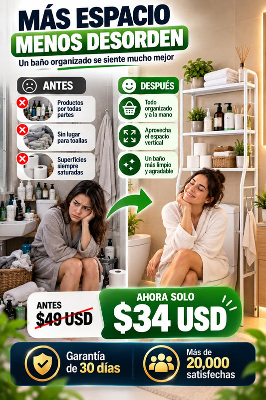Estante organizador para baño